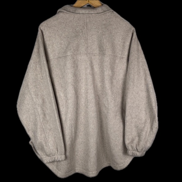 Lands’ End Women 1/4 Zip Soft Cozy Fleece Jacket Sz 2X 20W - 22W Kangaroo pocket - Picture 3 of 8